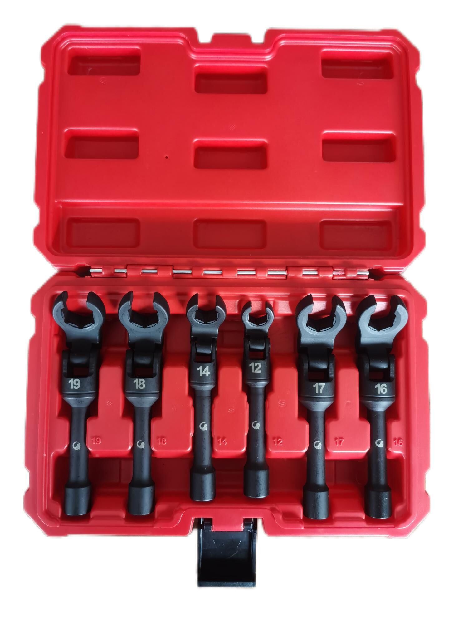 GTYPRO 6-Pcs Flexible Diesel Injector Line 3/8″ DR Socket Wrench Set Long Model (12mm-19mm)