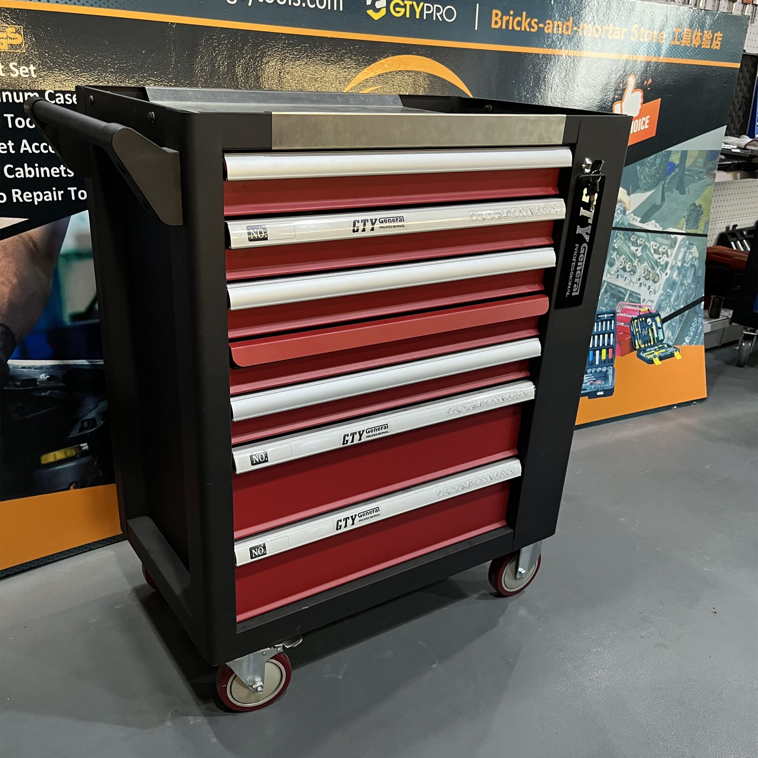 7 drawers tool trolly cabinet