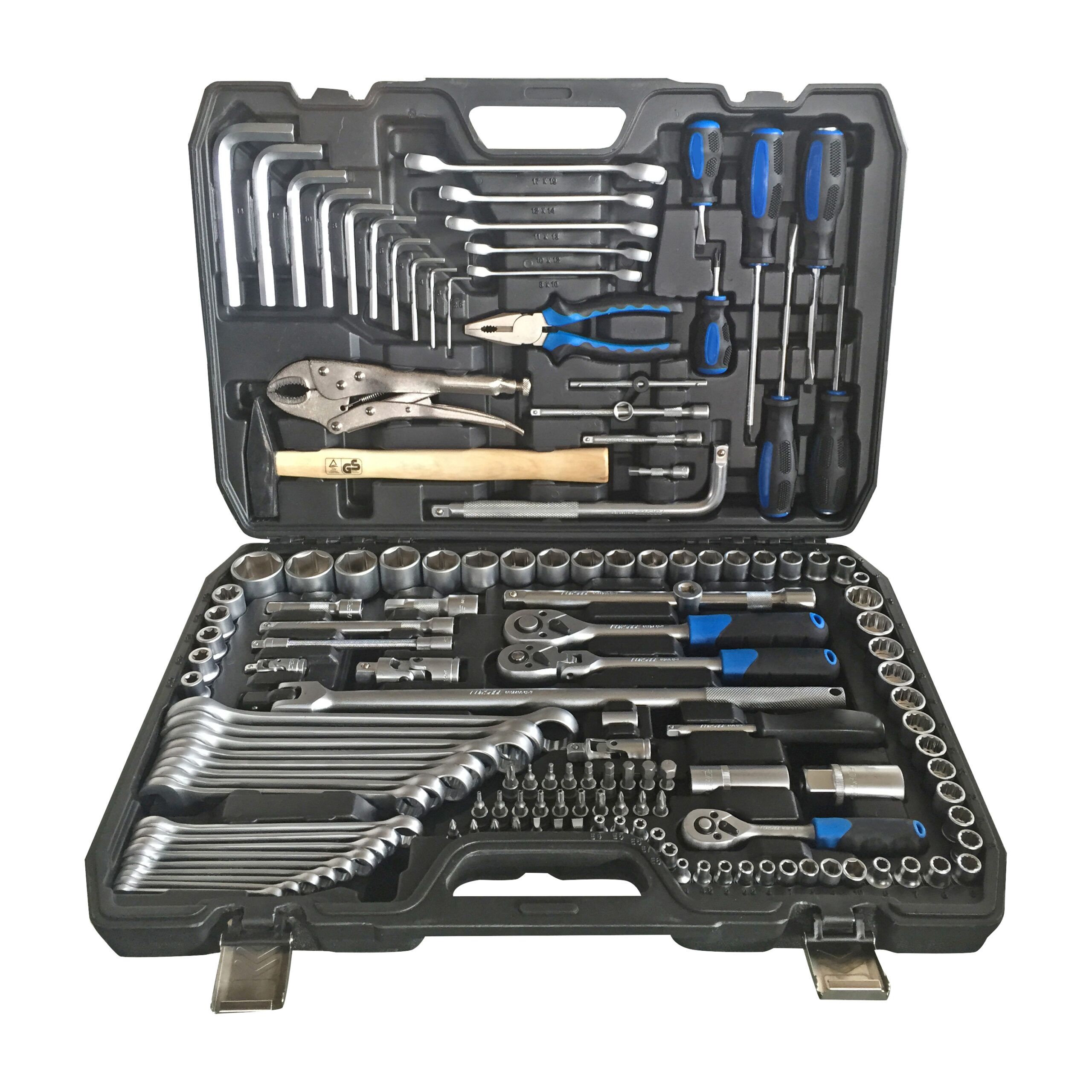 142pcs 1/4″&3/8″&1/2 Socket Set Heavy Duty Tool Set