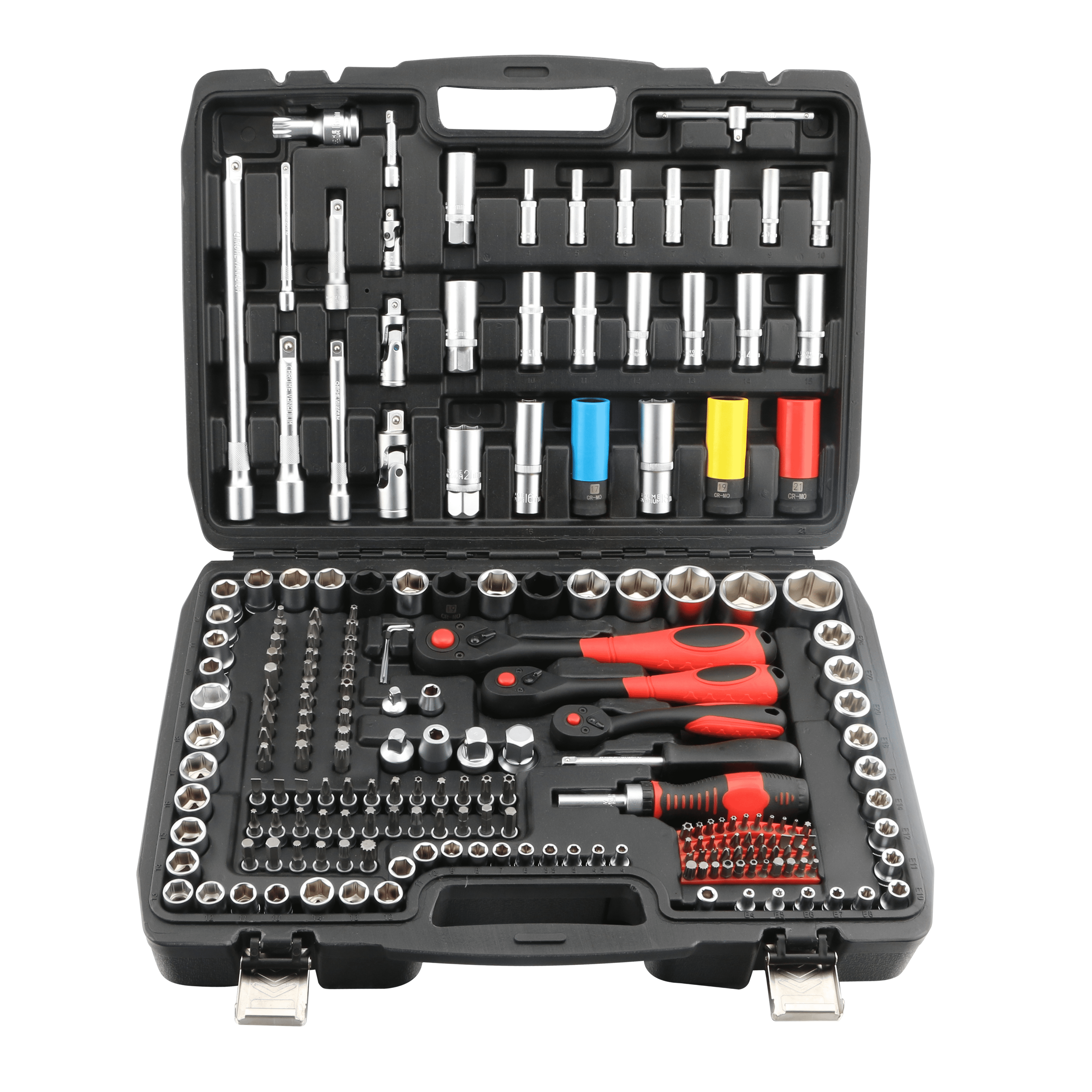 199PCS 1/4″&3/8″&1/2″ Drive Socket Wrench Set