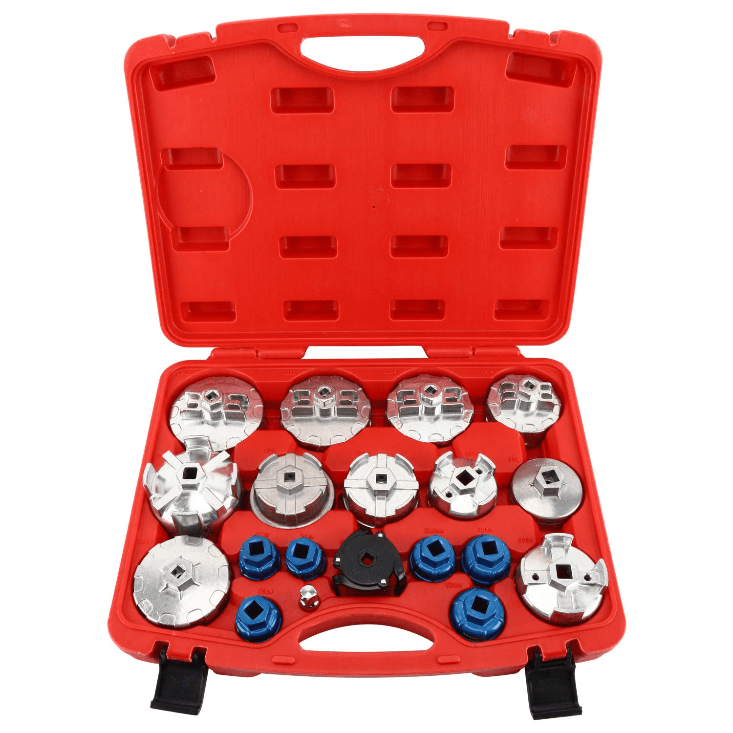 19pc Die Casted Aluminium Alloy FreeTec Oil Filter Cup Wrench Set