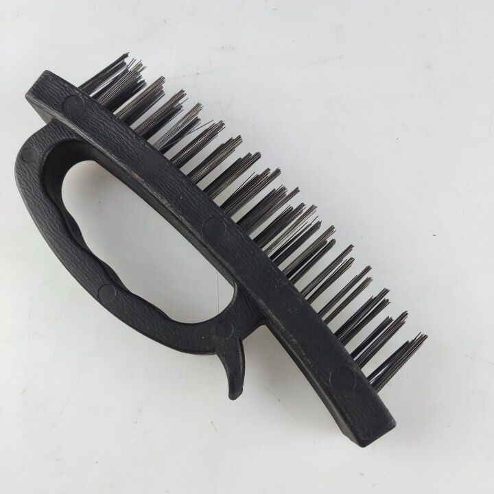 6” wire brush with handle suitable for decorating garage workshop